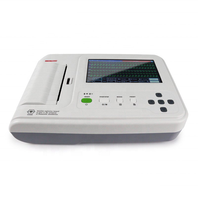 7 Inch TFT Touch Screen 3+1/6 Channel ECG Machine ECG6012