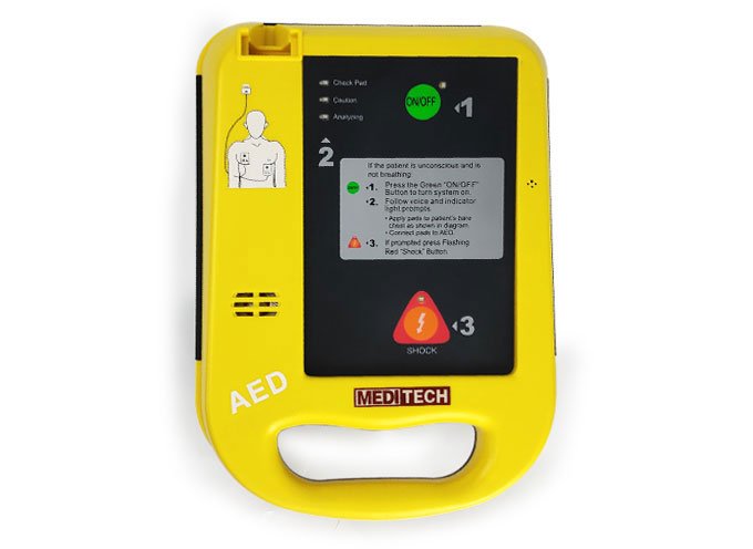 Defi 5 AED with Lock-out Protection to Prevent Inadvertent Defibrillation, Automated External Defibrillator