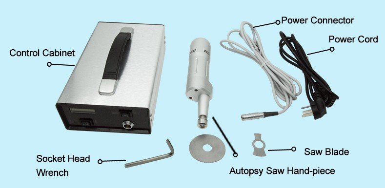 Autopsy Saw System for Dissecting Room, Electric Powered Including 2 Blades