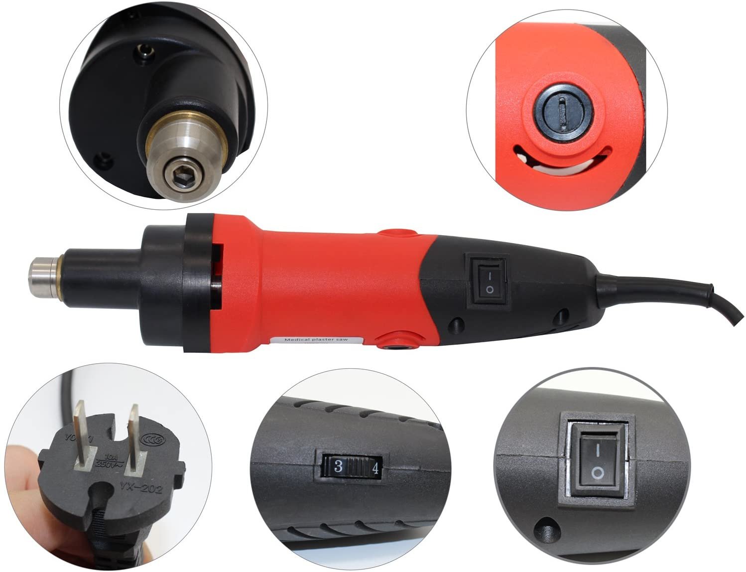 Plaster cutting saw, Cast saw tool with 3 blades 110V